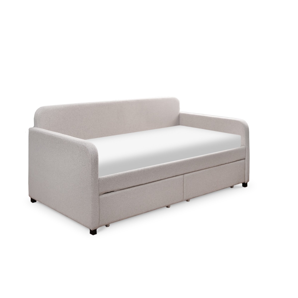 Jedda Mist Grey Single Daybed with 2 Drawers