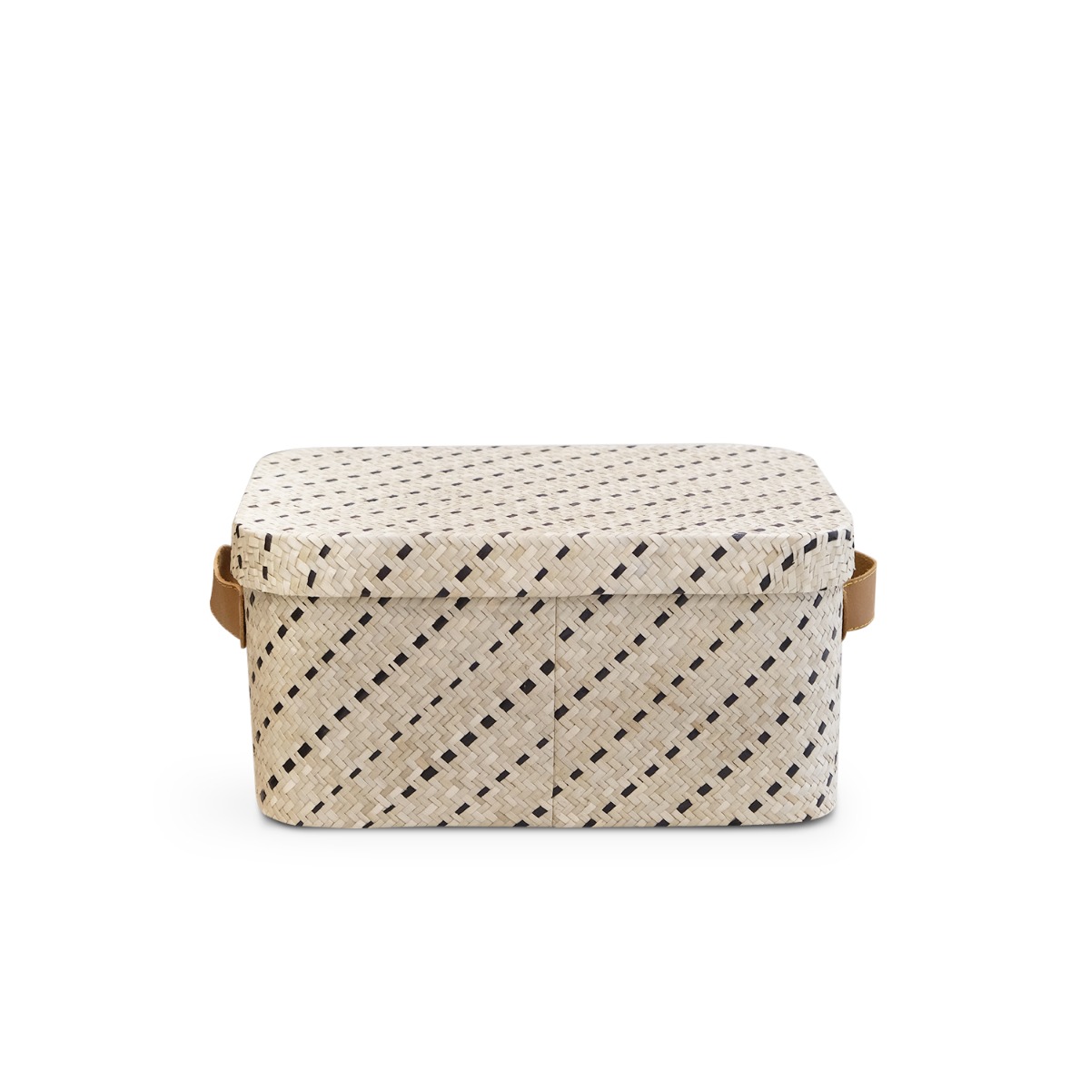 Jelita Stripes Pandanus Rectangle Box - Medium