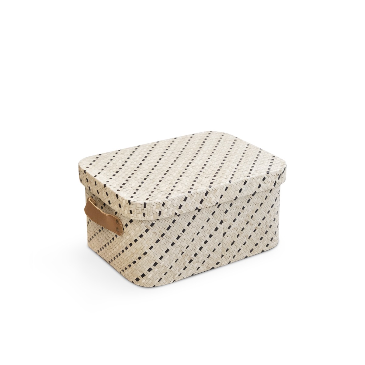 Jelita Stripes Pandanus Rectangle Box - Medium