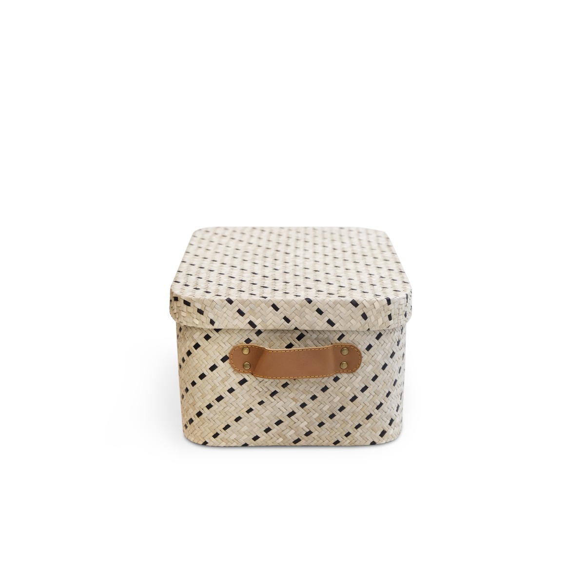 Jelita Stripes Pandanus Rectangle Box - Medium