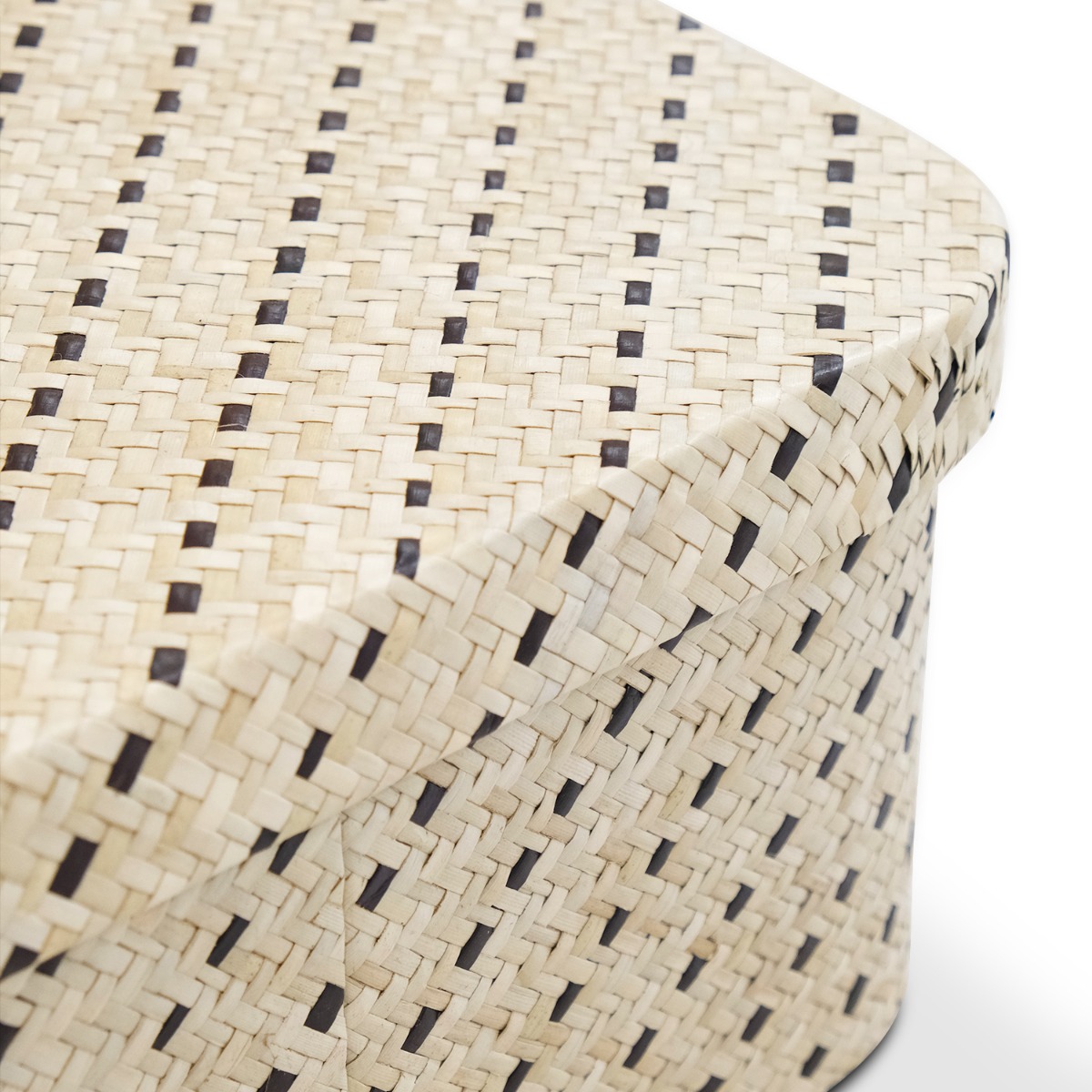 Jelita Stripes Pandanus Rectangle Box - Medium