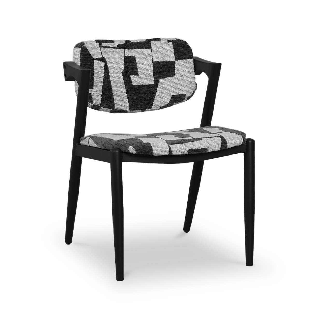 Jenna Ebony Dining Chair Geometric