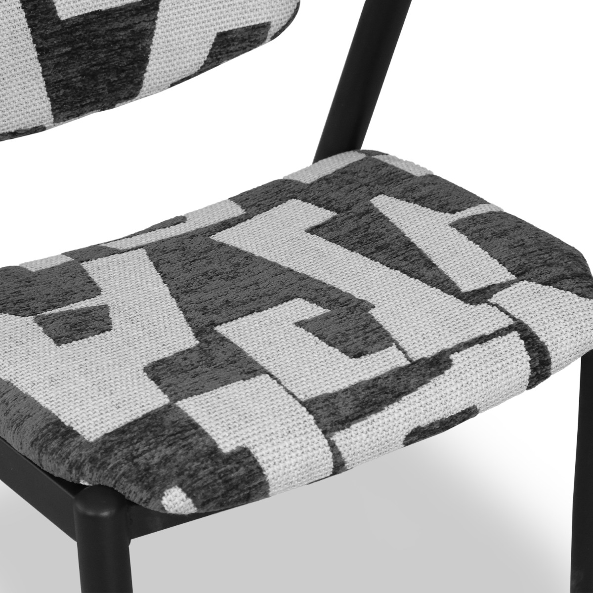 Jenna Ebony Dining Chair Geometric