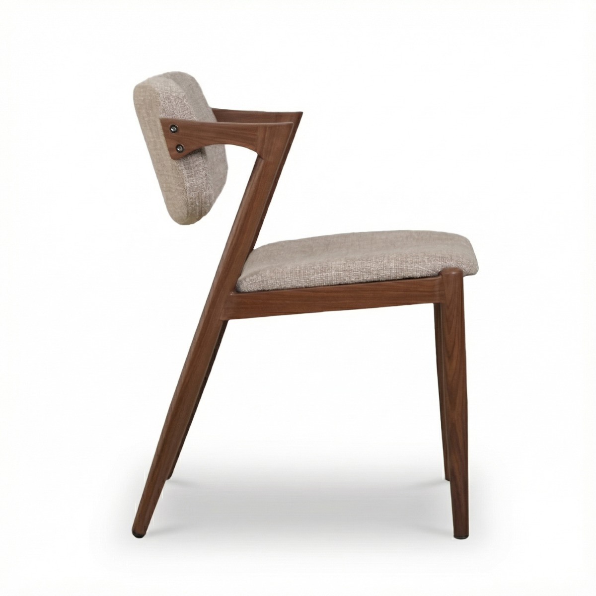 Jenna Walnut Dining Chair Sand Beige