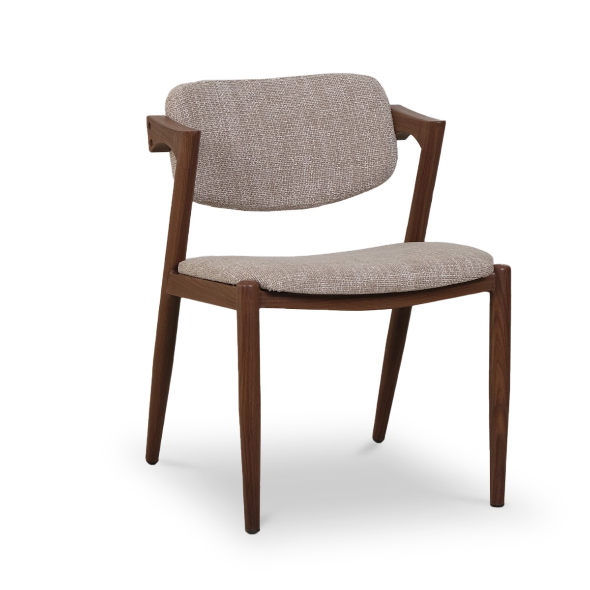 Jenna Walnut Dining Chair Sand Beige