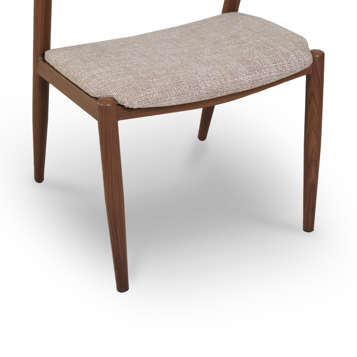 Jenna Walnut Dining Chair Sand Beige