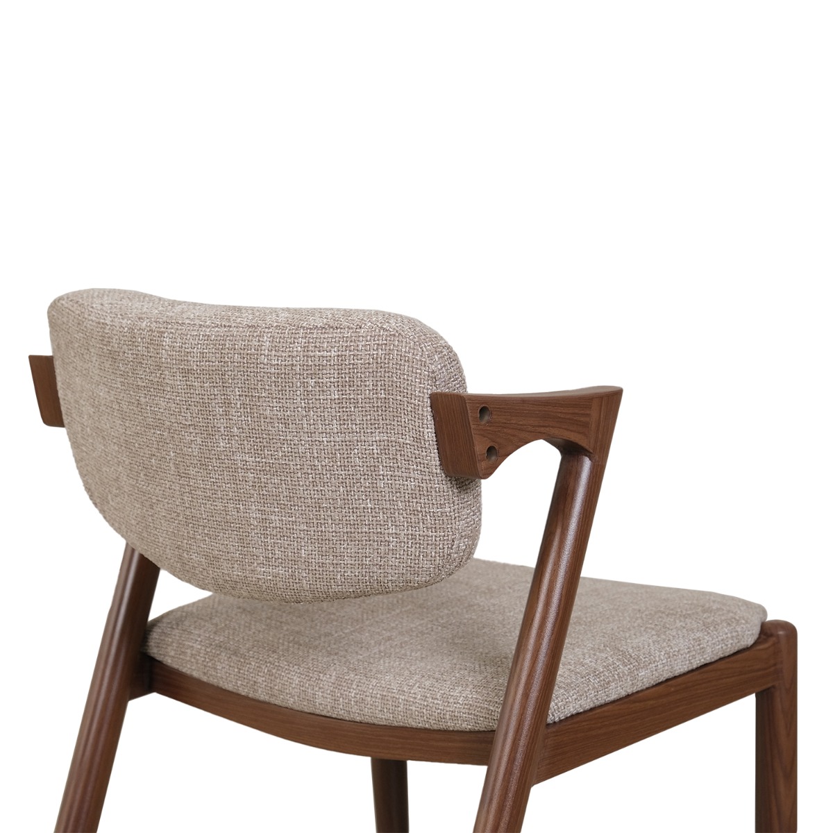 Jenna Walnut Dining Chair Sand Beige
