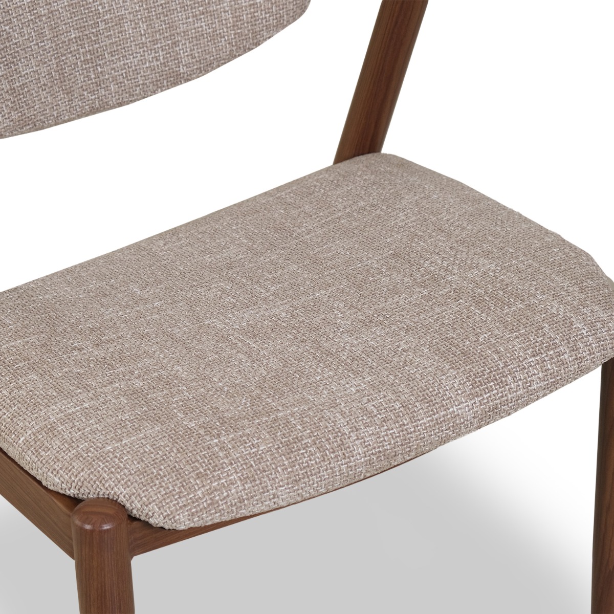 Jenna Walnut Dining Chair Sand Beige