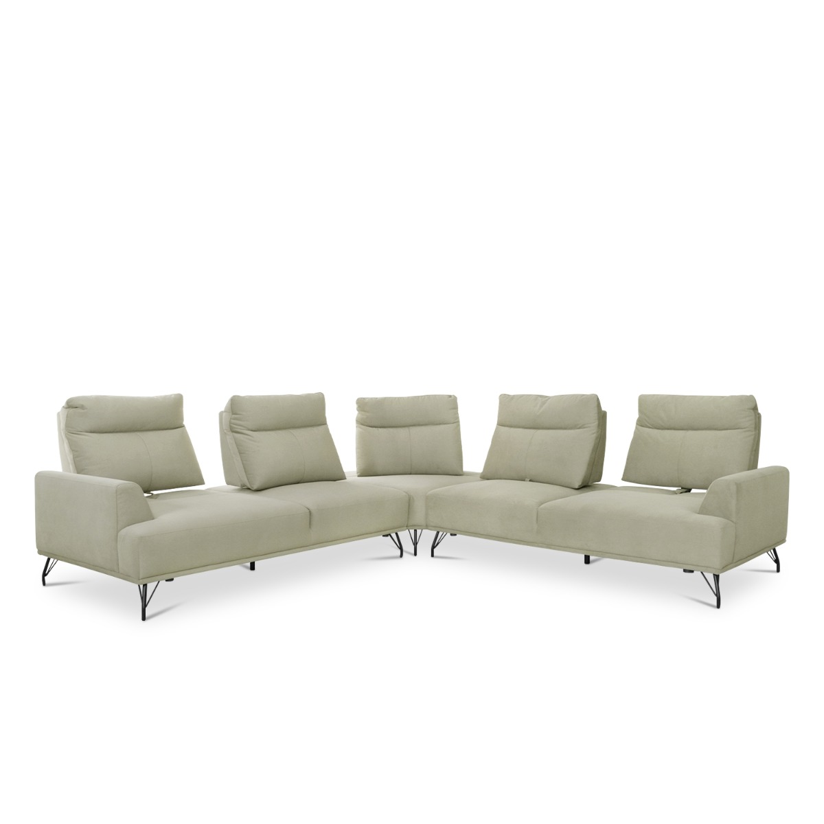 Maila Wide Corner Sofa With Adjustable Back