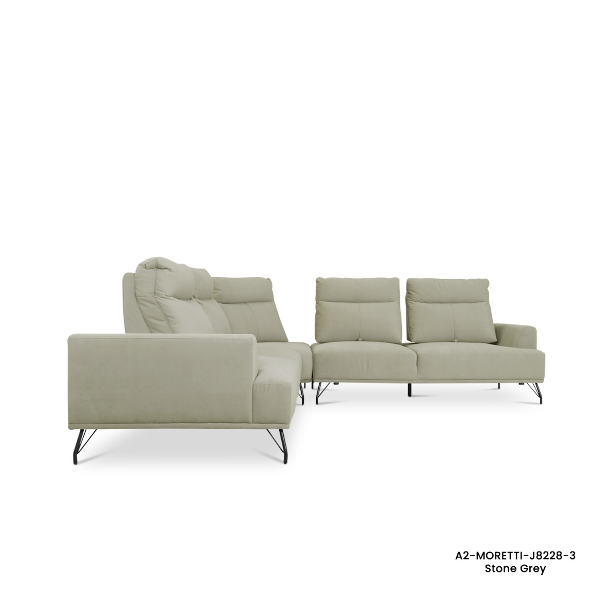 Maila Wide Corner Sofa With Adjustable Back