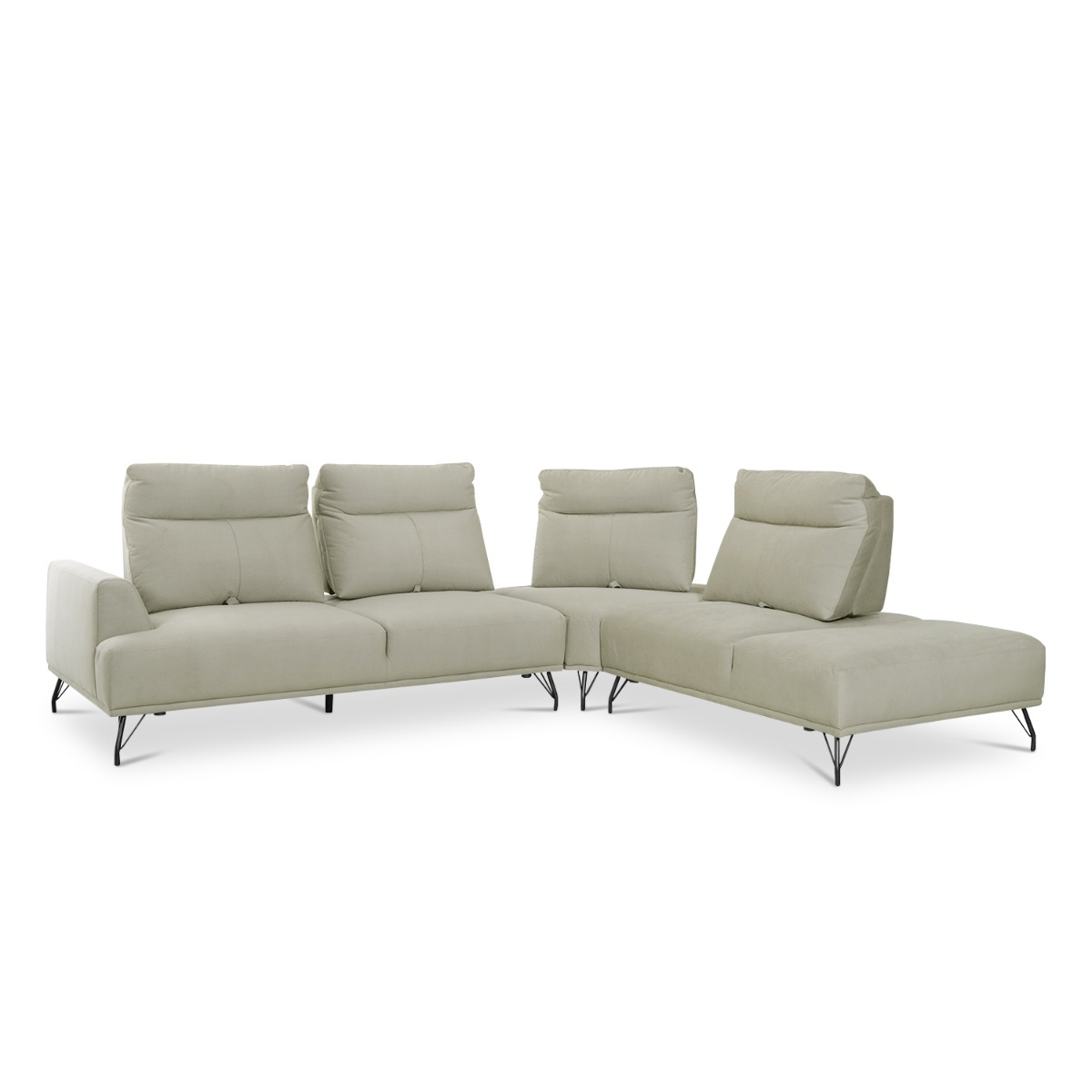 Maila Left Corner Sofa With Adjustable Back