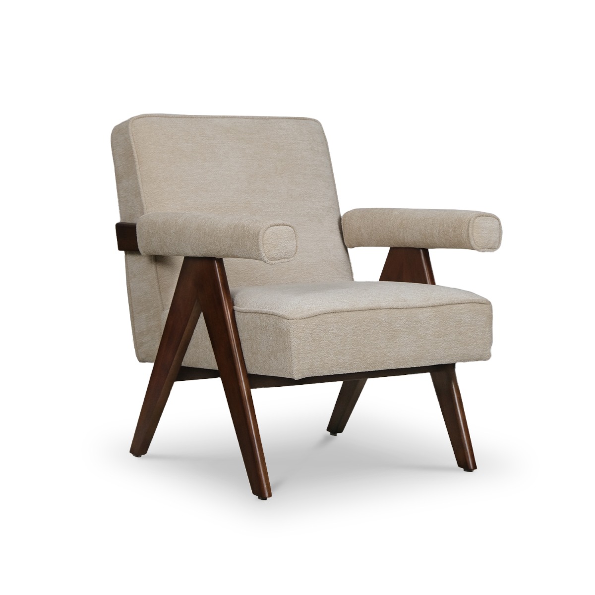 Joelle Light Beige Lounge Chair