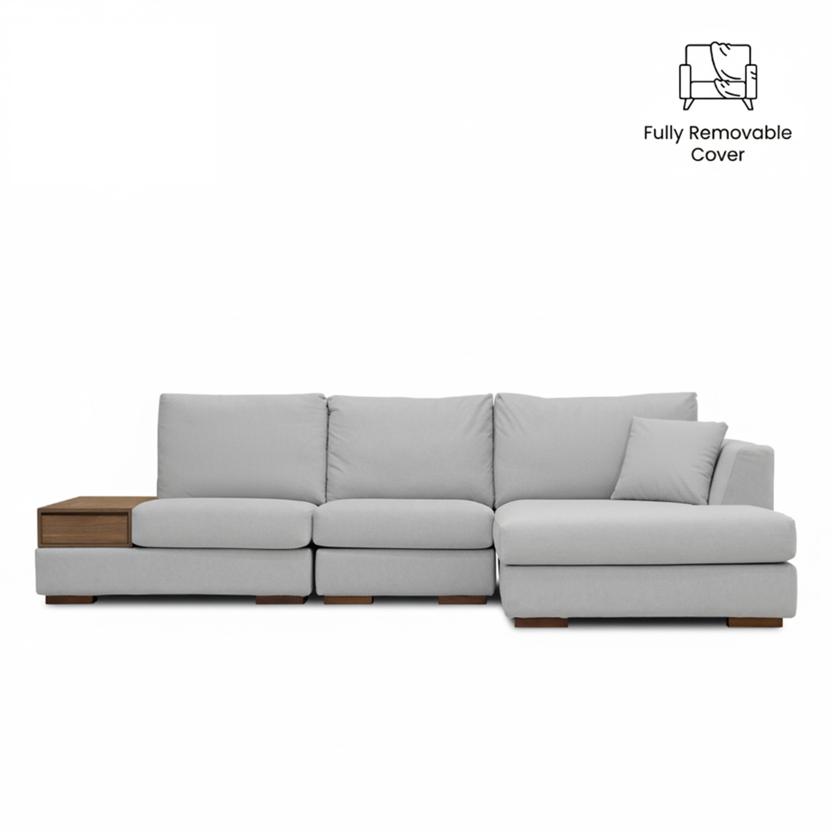 Joen Left Sectional Sofa with Right Side Table