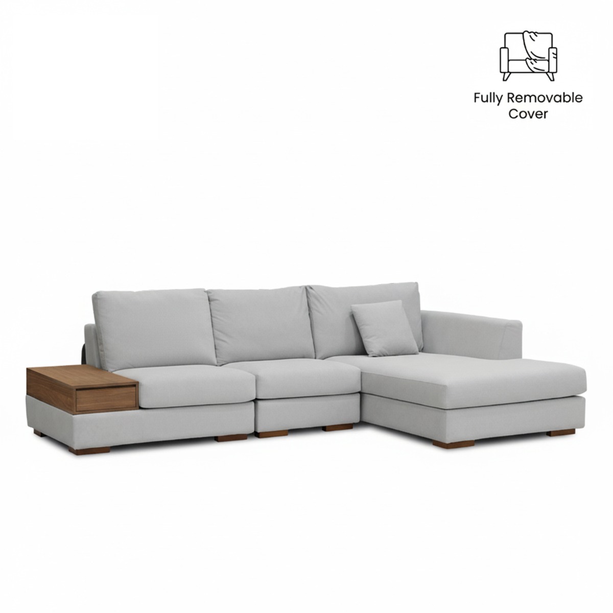 Joen Left Sectional Sofa with Right Side Table