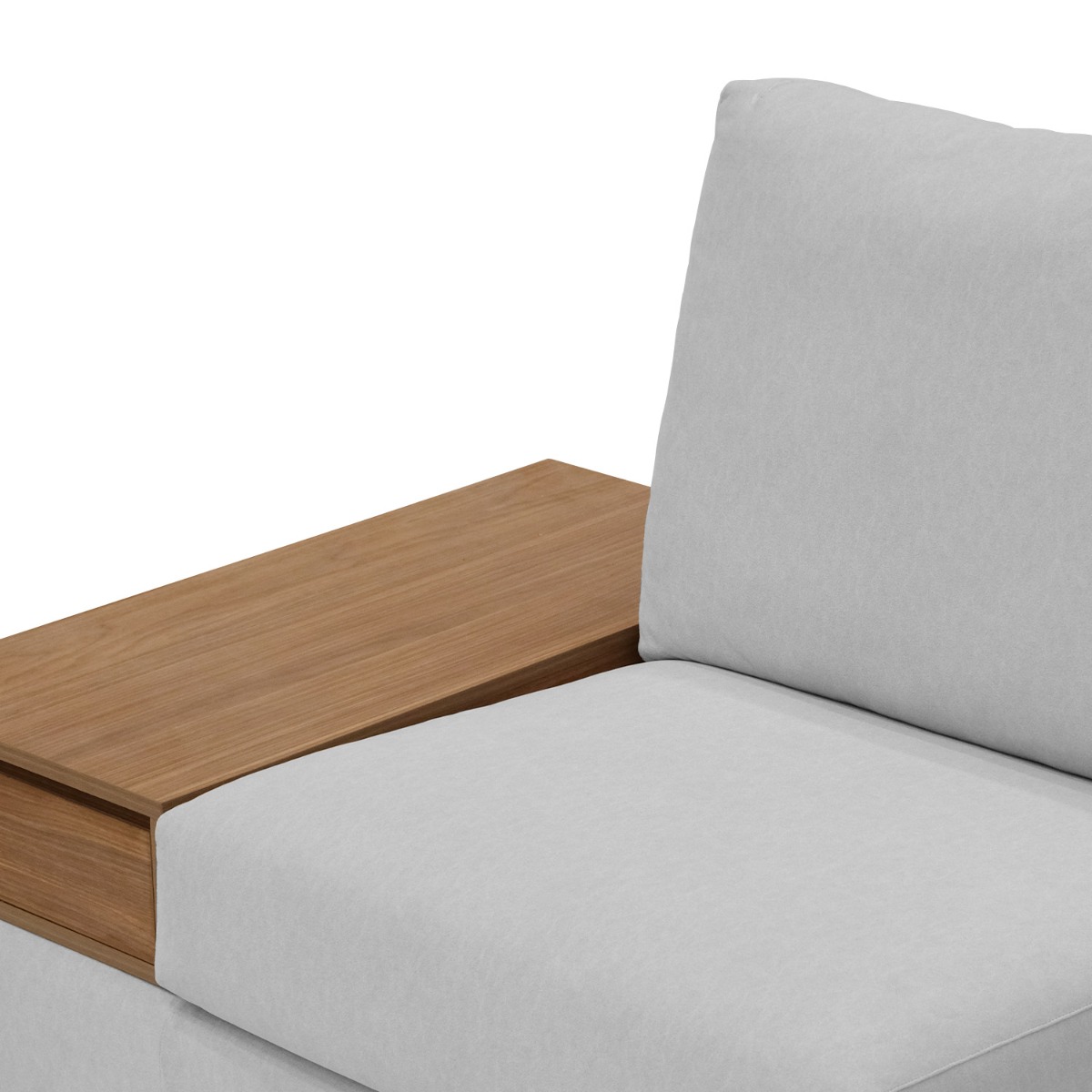 Joen Modular Armless Sofa with Right Side Table