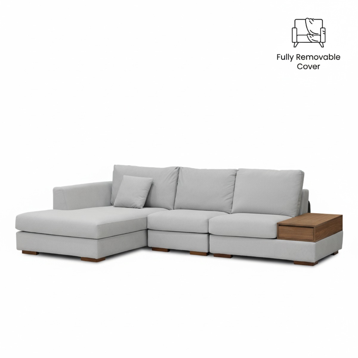 Joen Right Sectional Sofa with Left Side Table