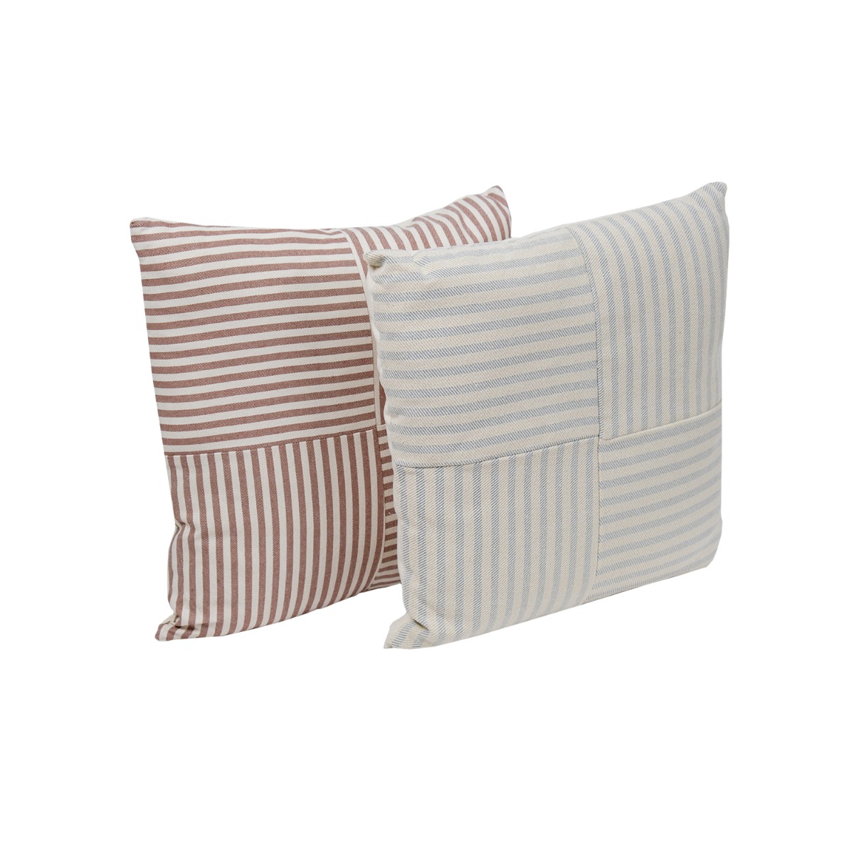 Joni Stripes Cushion 45x45cm Blue