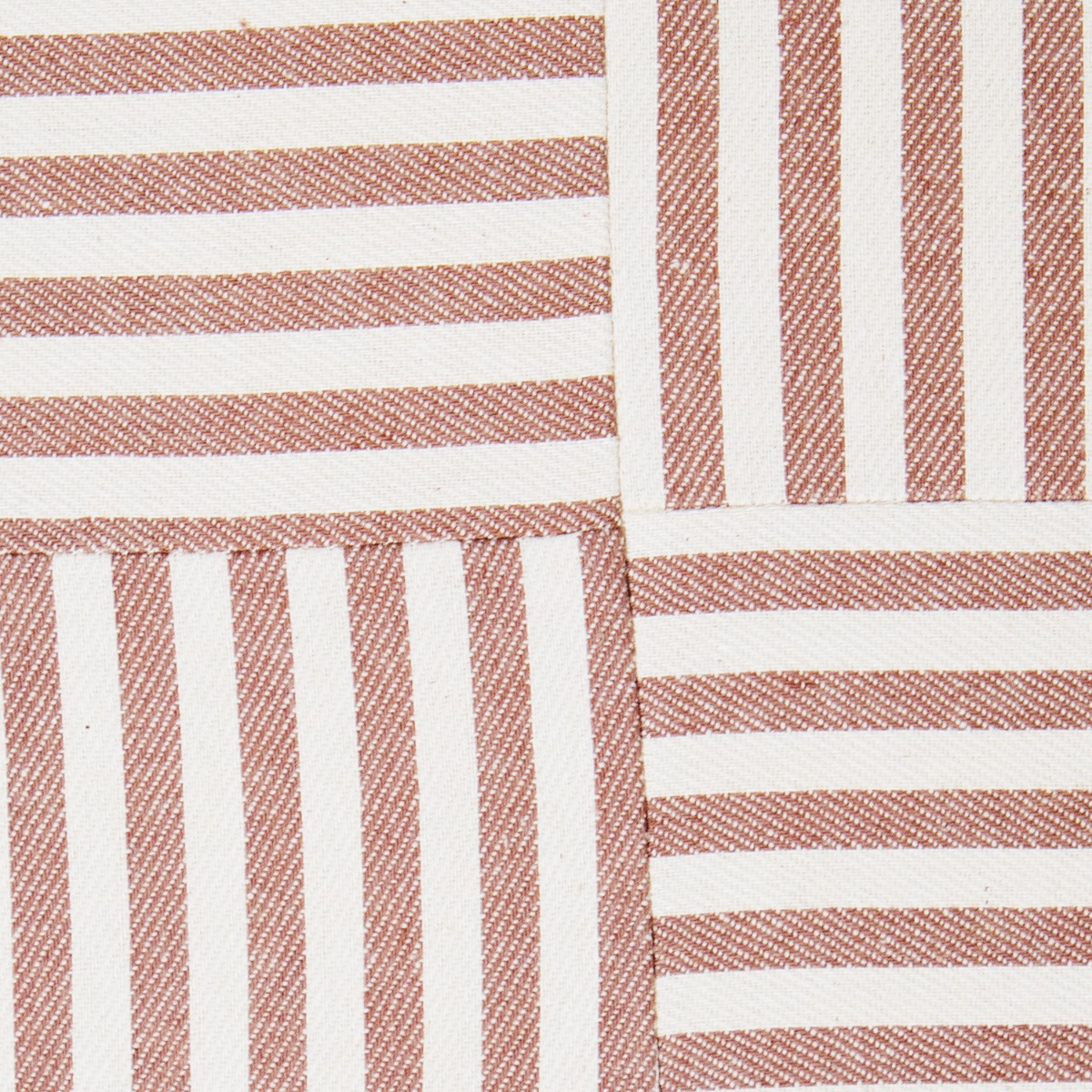Joni Stripes Cushion 45x45cm Brown