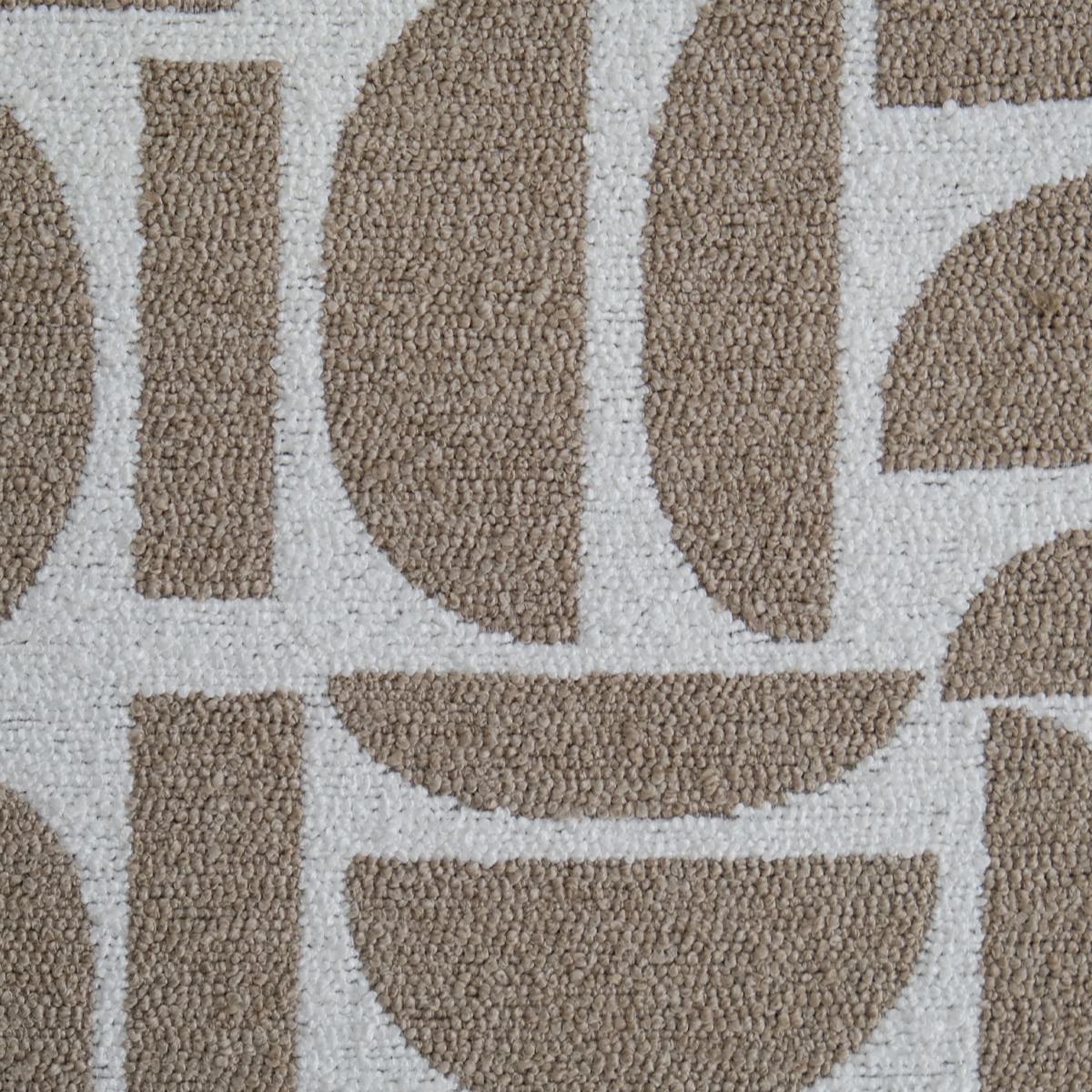 Jose Jacquard Khaki Storage Wide Stool