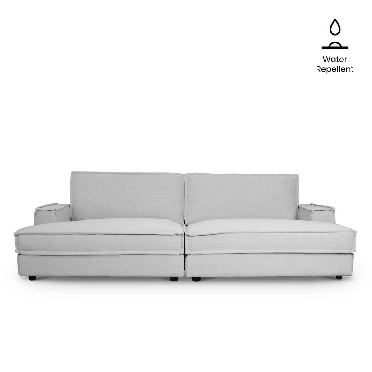 Judith Mist Grey Double Chaise Sofa
