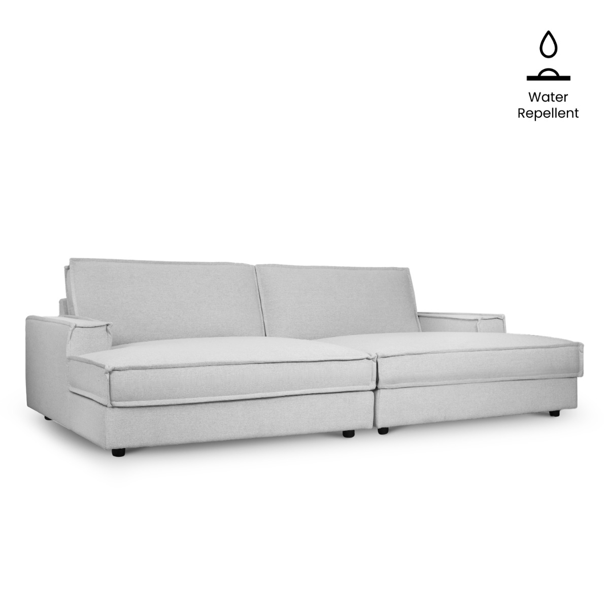 Judith Mist Grey Double Chaise Sofa