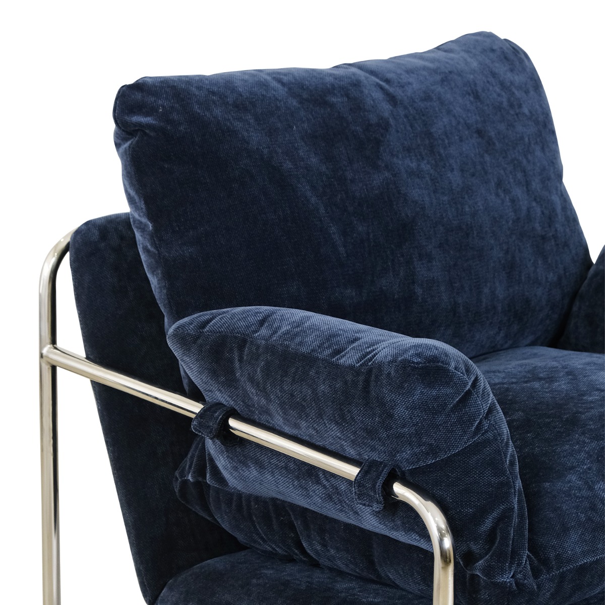 Julius Mid Century Midnight Blue Lounge Chair