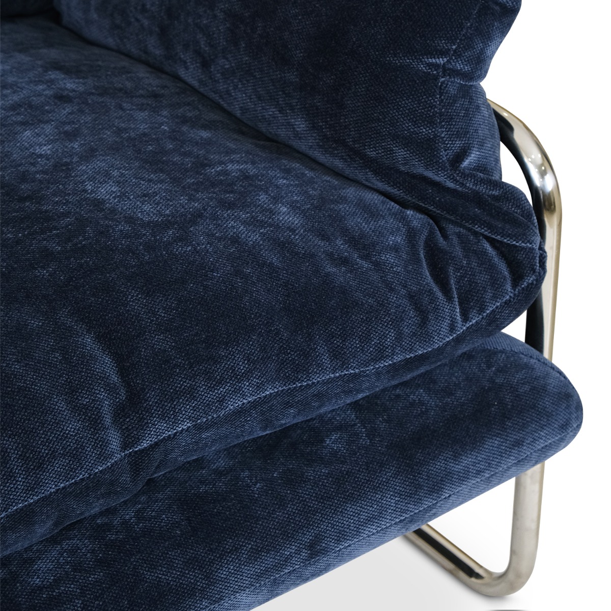 Julius Mid Century Midnight Blue Lounge Chair