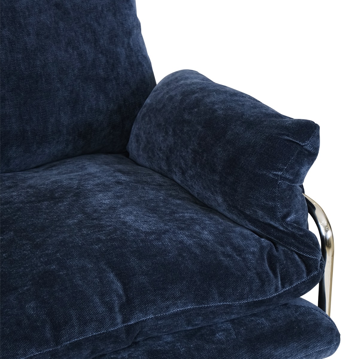 Julius Mid Century Midnight Blue Lounge Chair