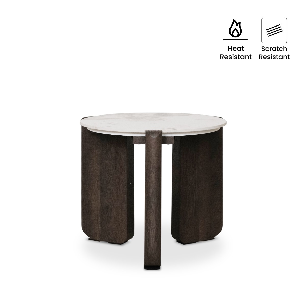 Juno Ceramic White Side Table