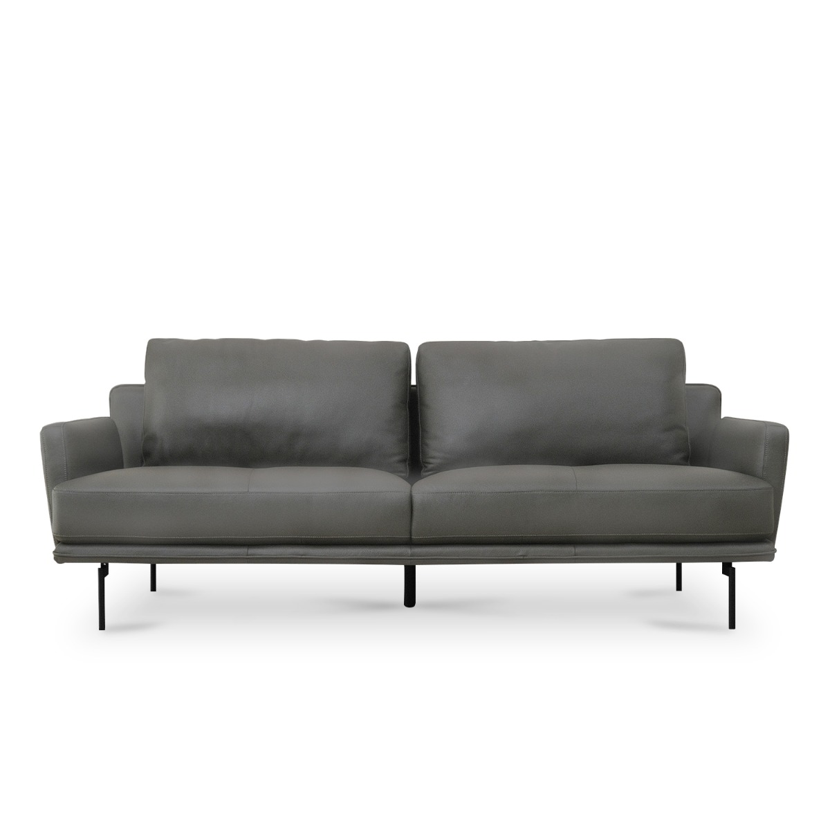 Karl Smoke Grey Full Leather 4 Seater Sofa
