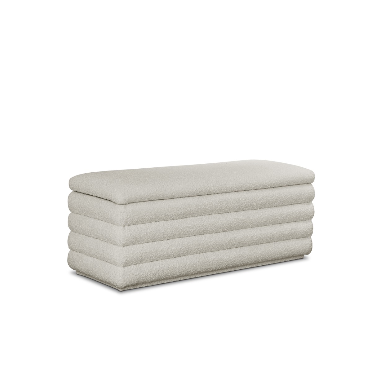 Khloe Cloud White Storage Bench