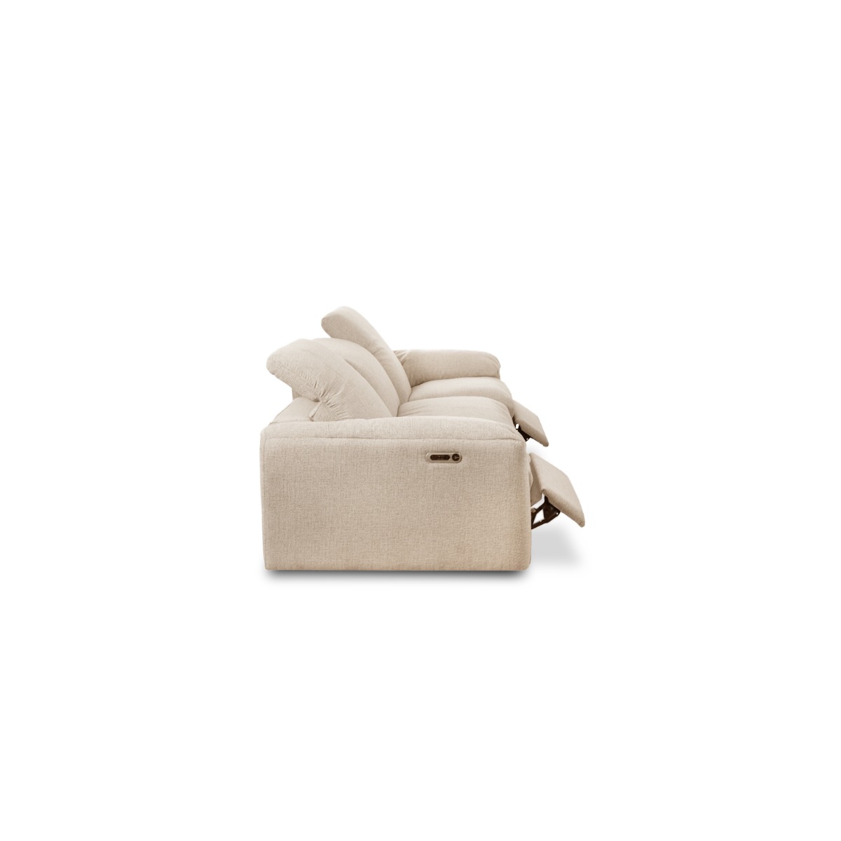 Kimberly Light Grey 4 Seater Power Reclining Sofa