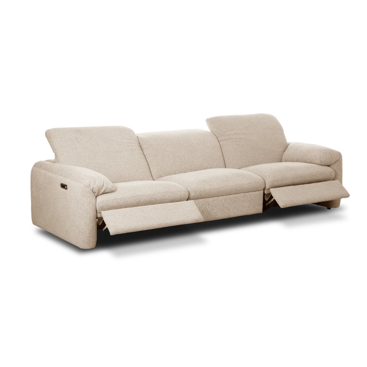 Kimberly Light Grey 4 Seater Power Reclining Sofa
