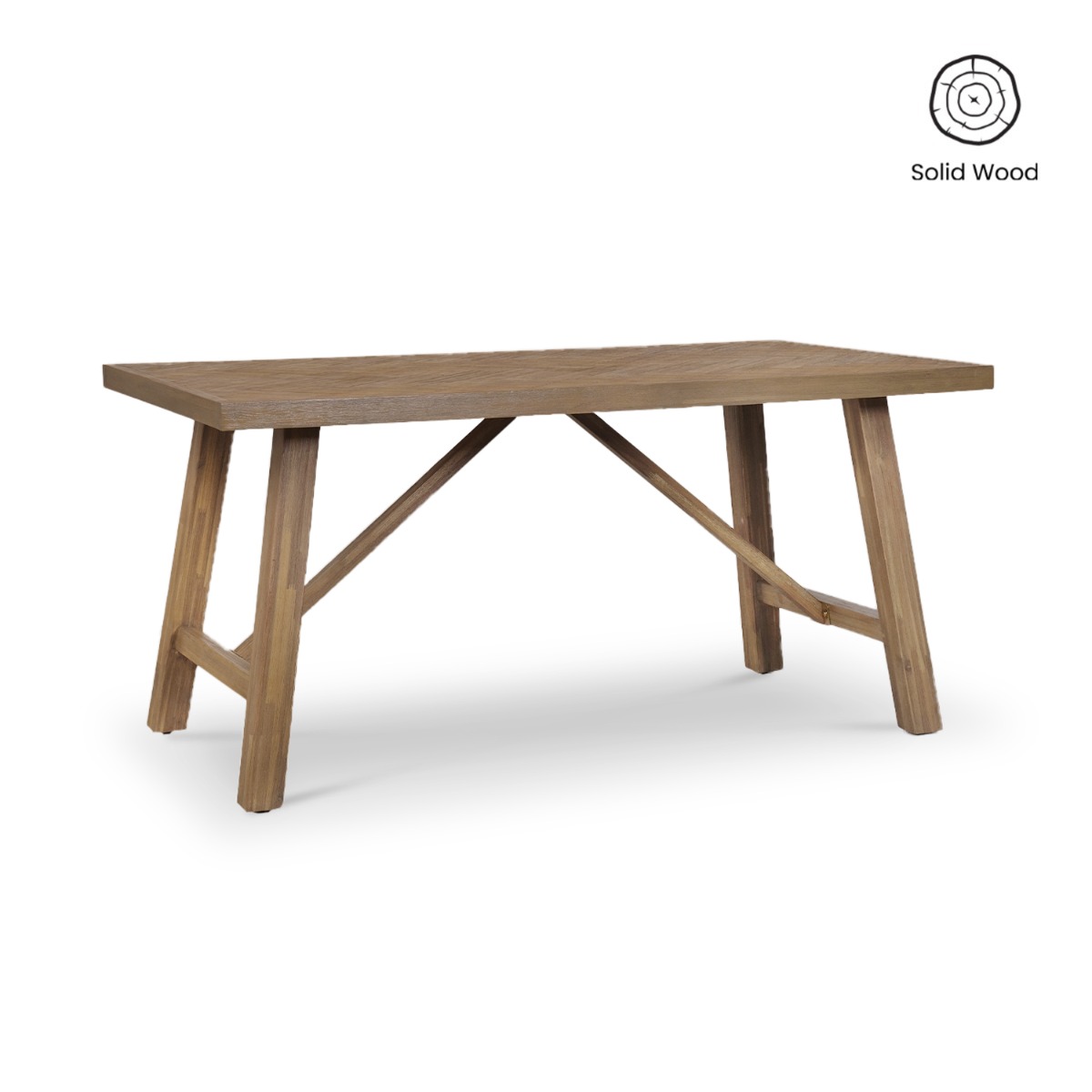 Brixton Smoke Walnut Parquet Table 160cm