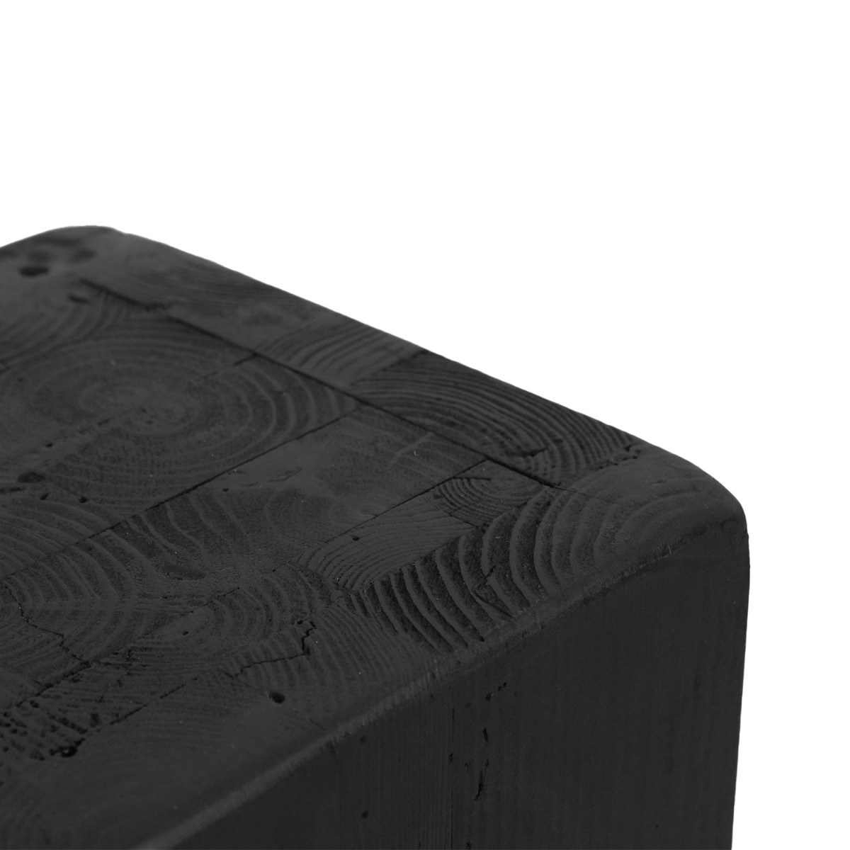 Kubo Reclaimed Wood Ebony Stool