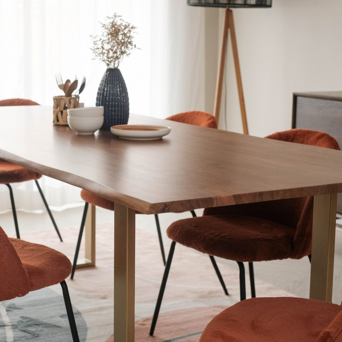 Leighton Natural Live Edge Dining Table 230cm