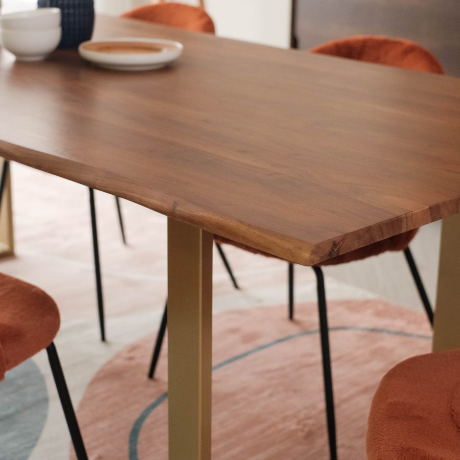 Leighton Natural Live Edge Dining Table 230cm