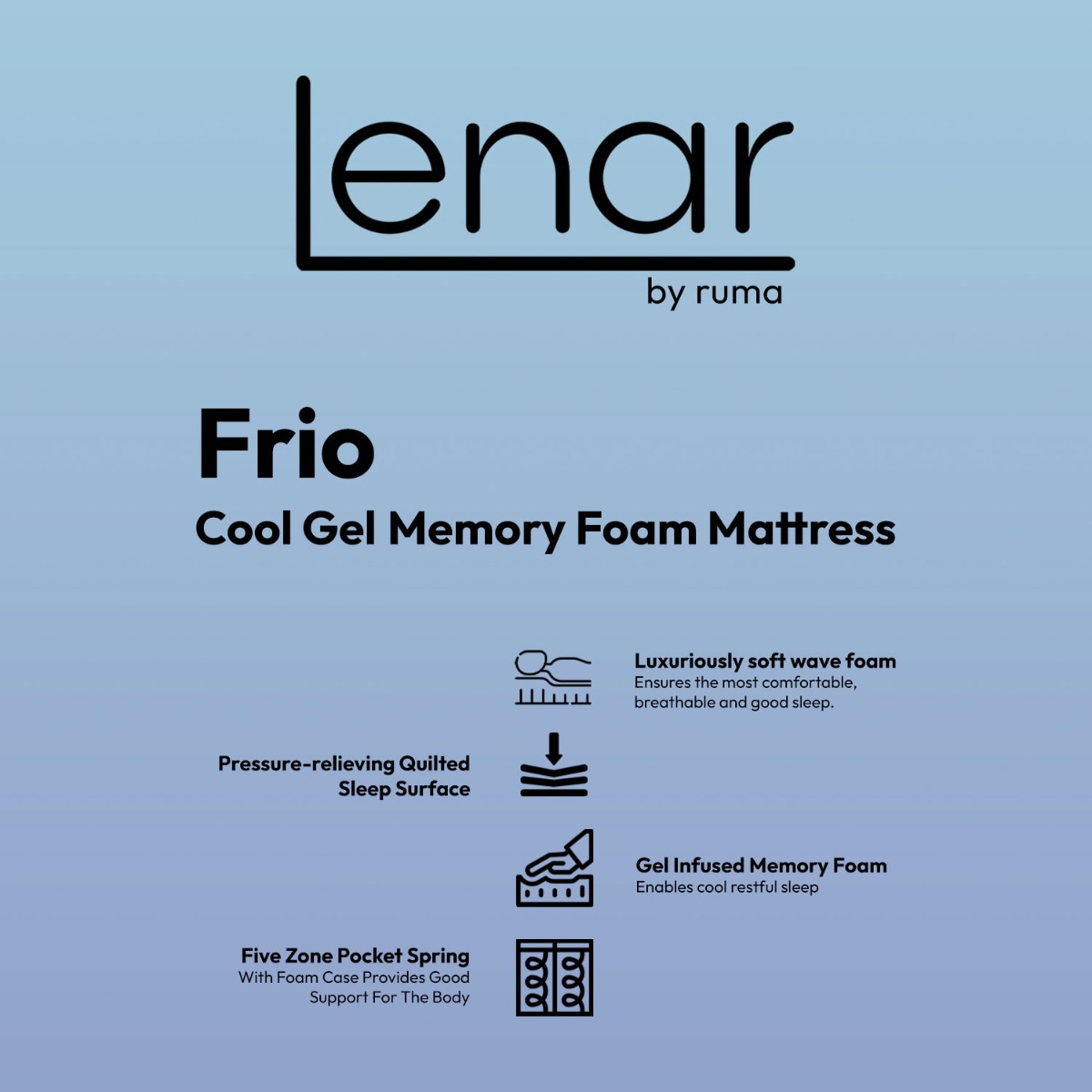 Lenar Frio Cool Gel Memory Foam King Mattress