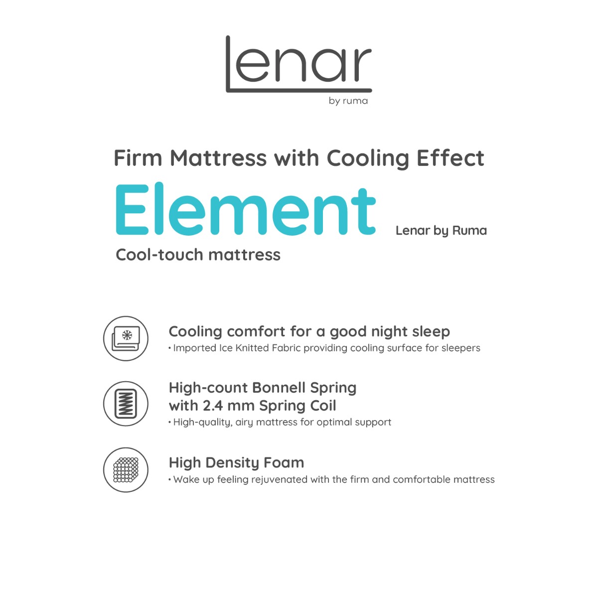Lenar Element Cool-Touch Queen Mattress