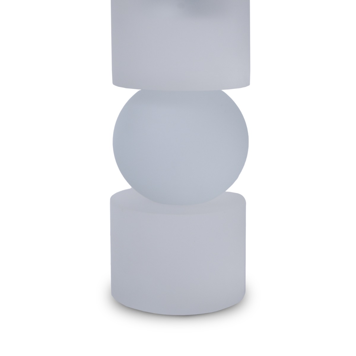 Lila Frosted White Glass Candle Holder - Small