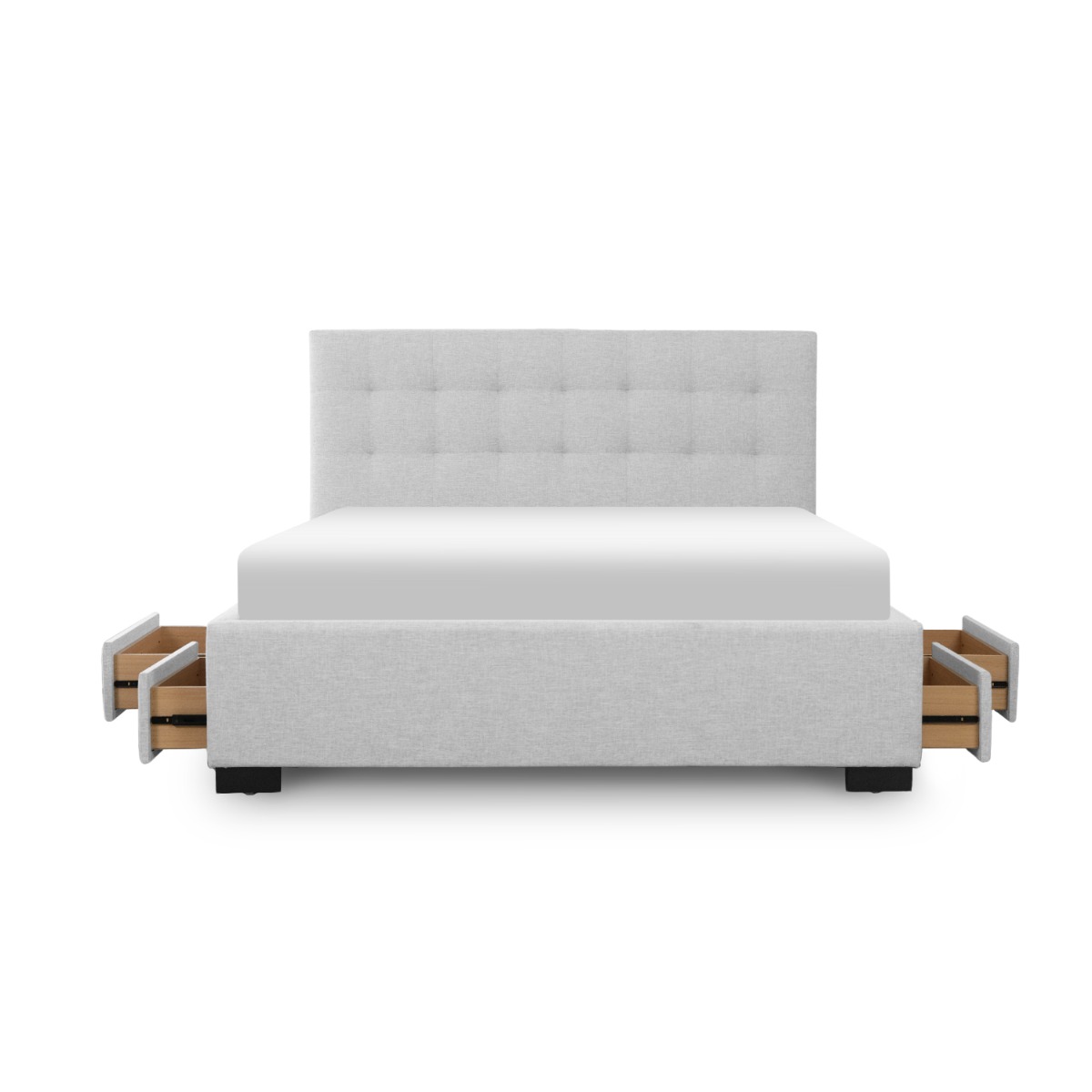 Lillian Oatmeal Queen Bed with 4 Drawers