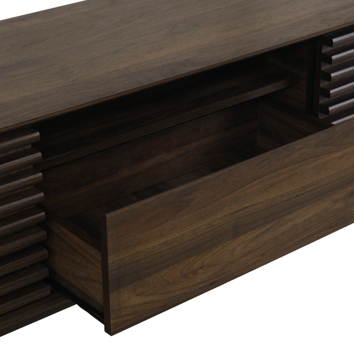 Linear Dark Brown TV Cabinet