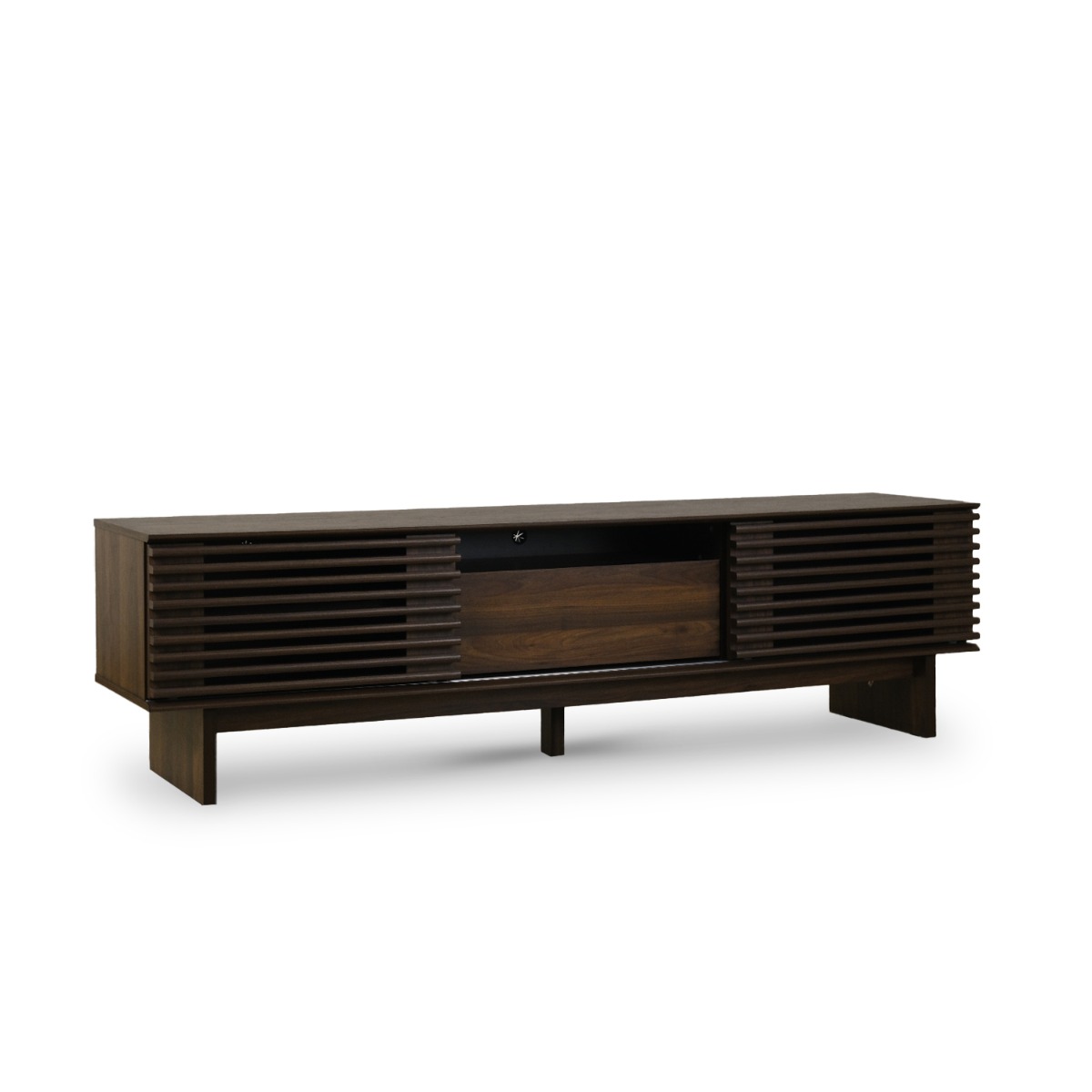 Linear Dark Brown TV Cabinet