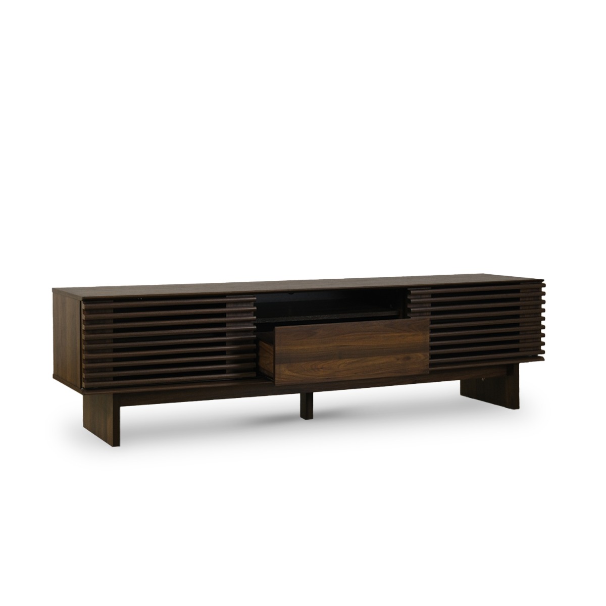 Linear Dark Brown TV Cabinet
