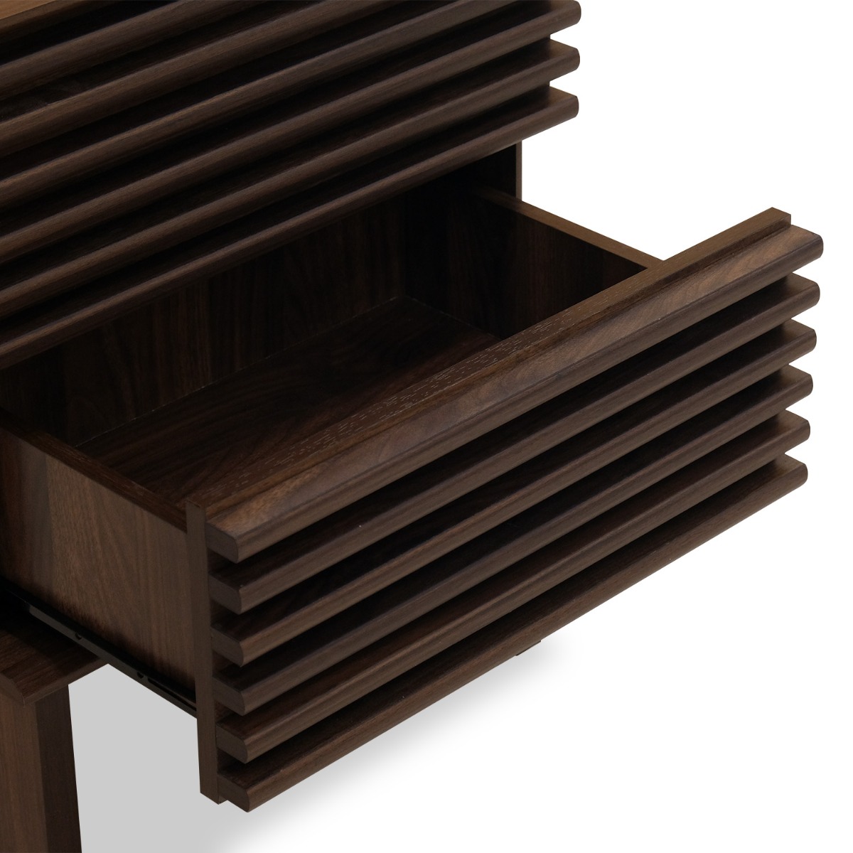 Linear Dark Brown Side Table