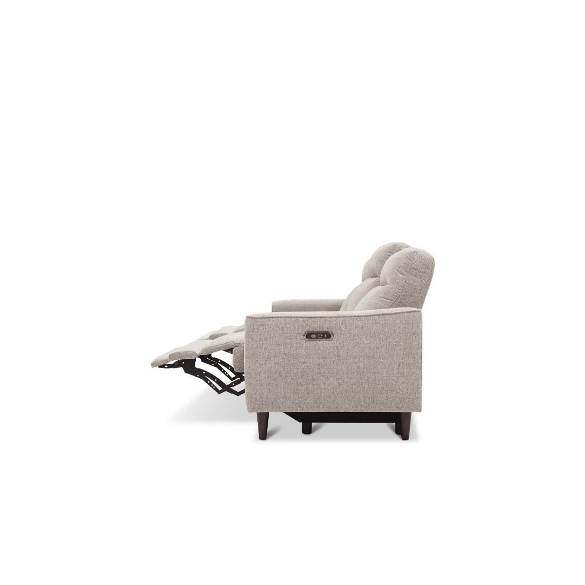 Linus Stone Grey 3 Seater Double-Power Reclining Sofa