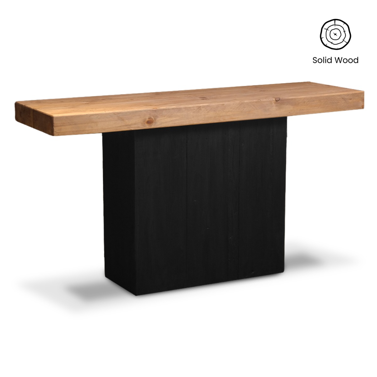 Chunk 2-Tone Reclaimed Wood Console Table