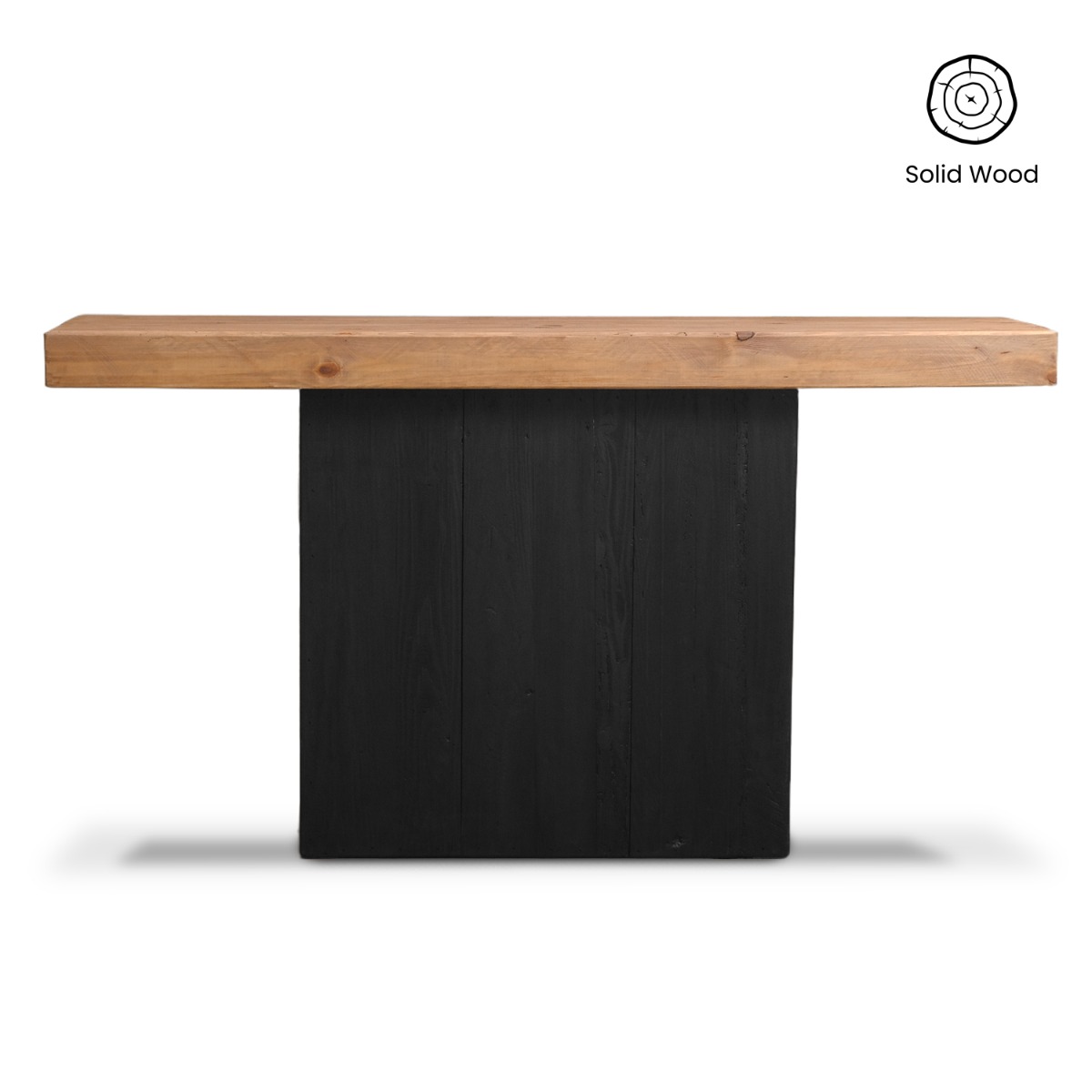 Chunk 2-Tone Reclaimed Wood Console Table