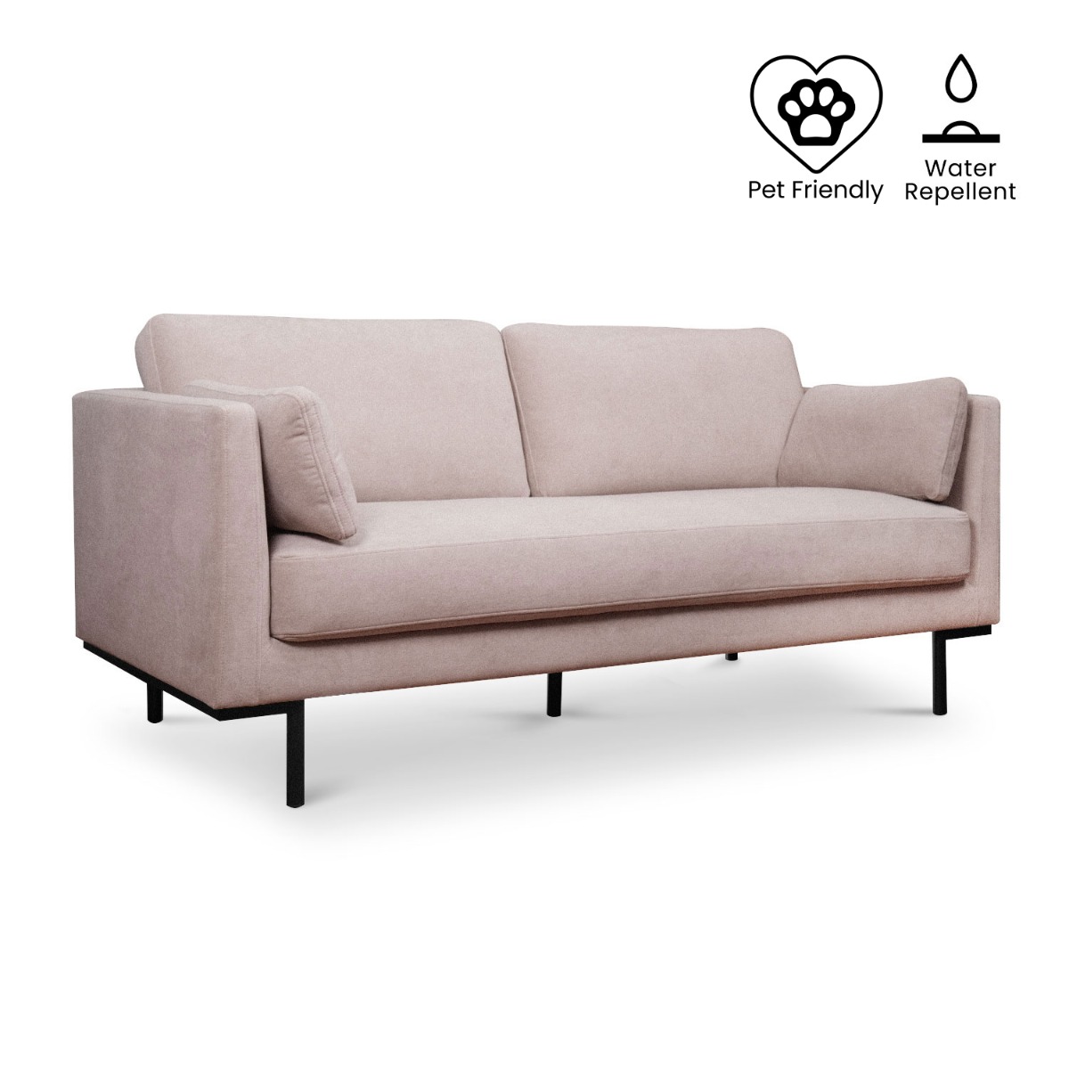 Loft Sand Beige 3 Seater Sofa