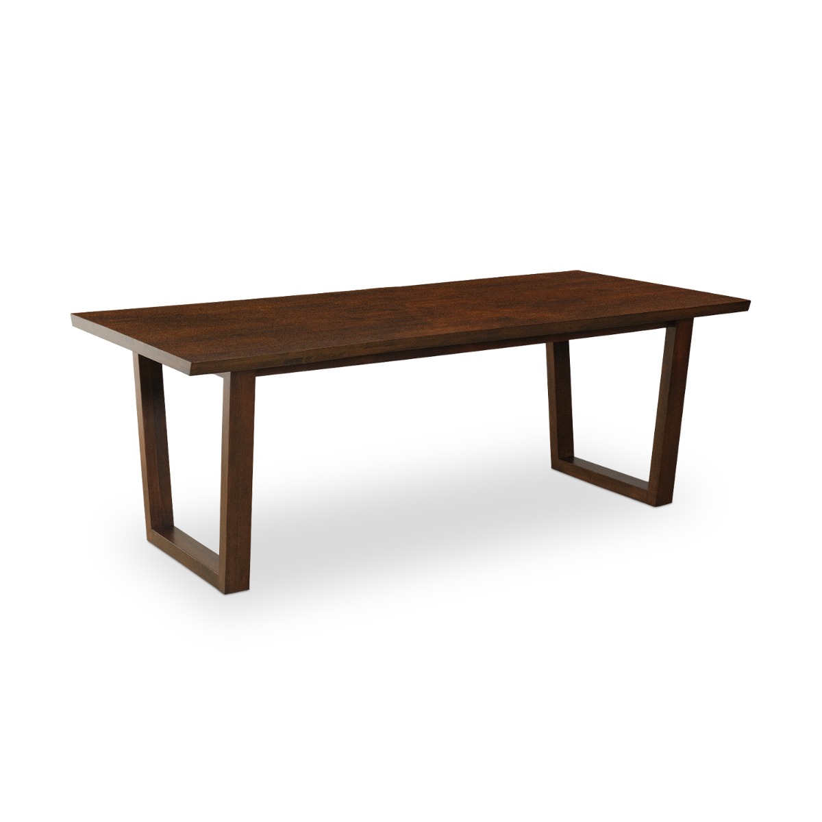 Madeline Cedar Brown Faux Live Edge Dining Table 210cm